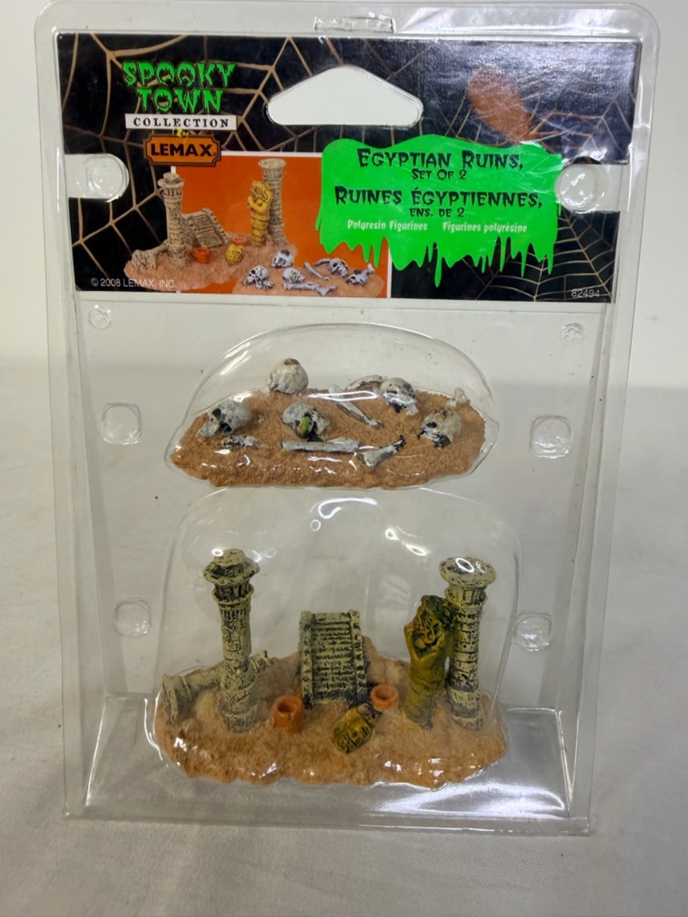 Lemax Spooky Town Egyptian Ruins Set NIP Halloween Village 2008